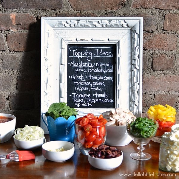 Individual Homemade Pizza & Pizza Bar Idea - An Oregon Cottage